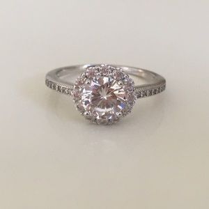 Swarovski Crystal Sterling Silver Ring NWOT